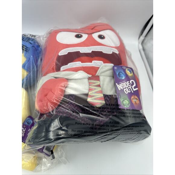 Disney Inside Out 2PLUSH Emotions 2024 NEW Set Of 3 Joy Sadness Anger - Picture 4 of 5